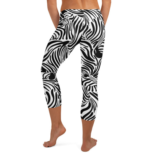 Zebra Capri Leggings