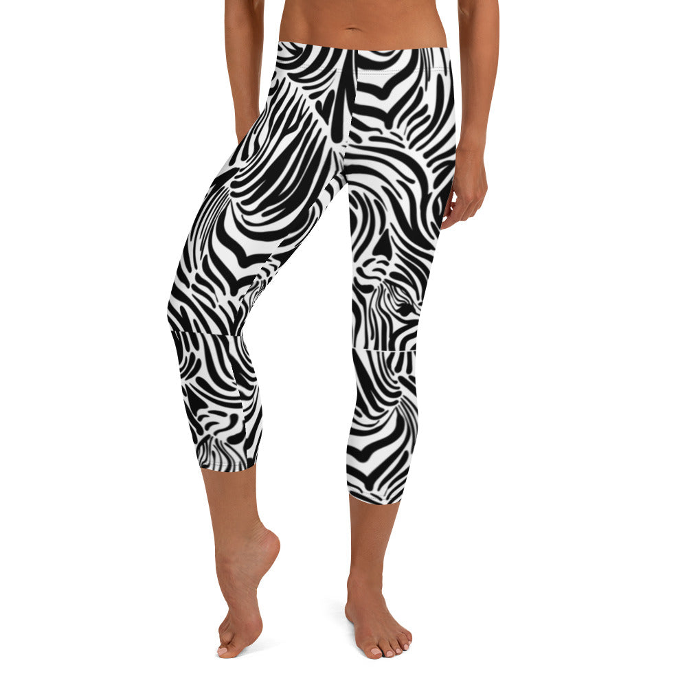 Zebra Capri Leggings