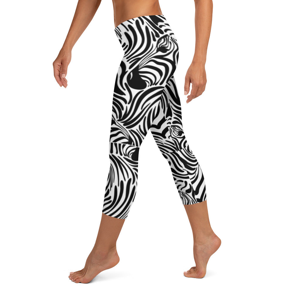 Zebra Capri Leggings