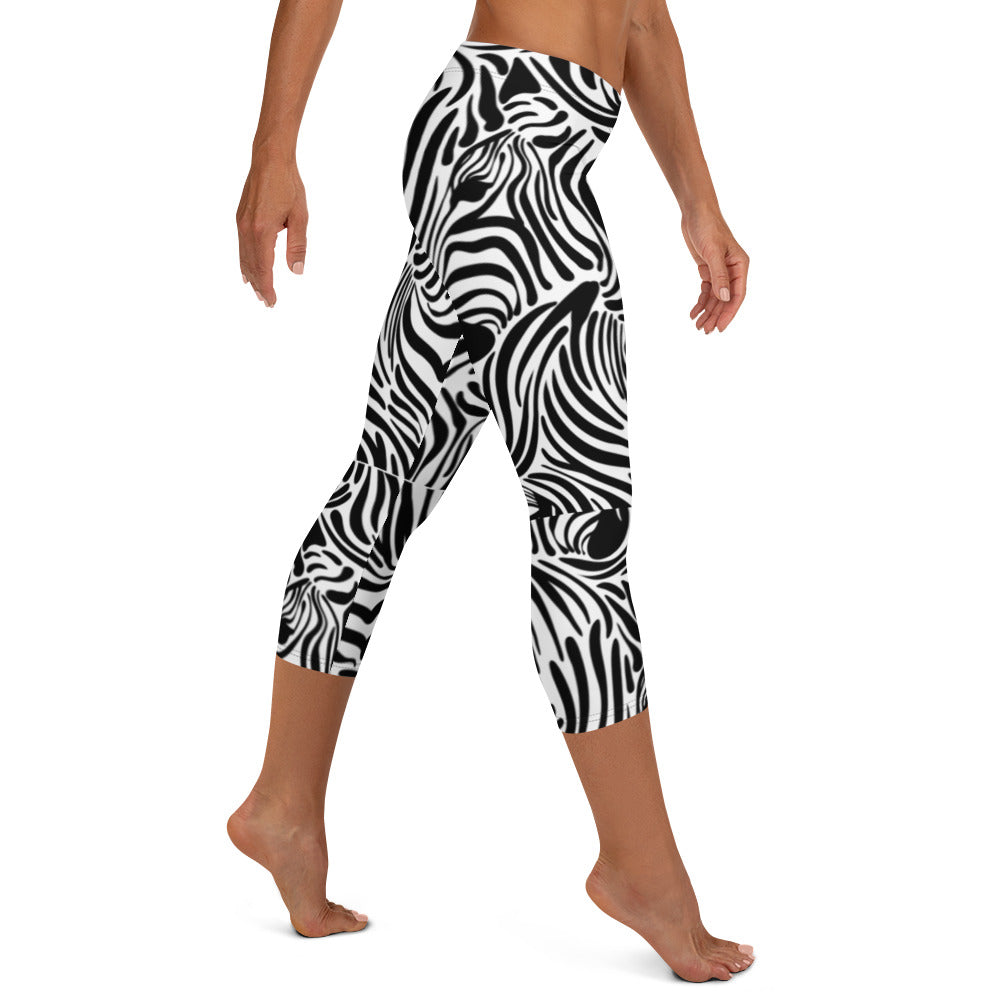 Zebra Capri Leggings