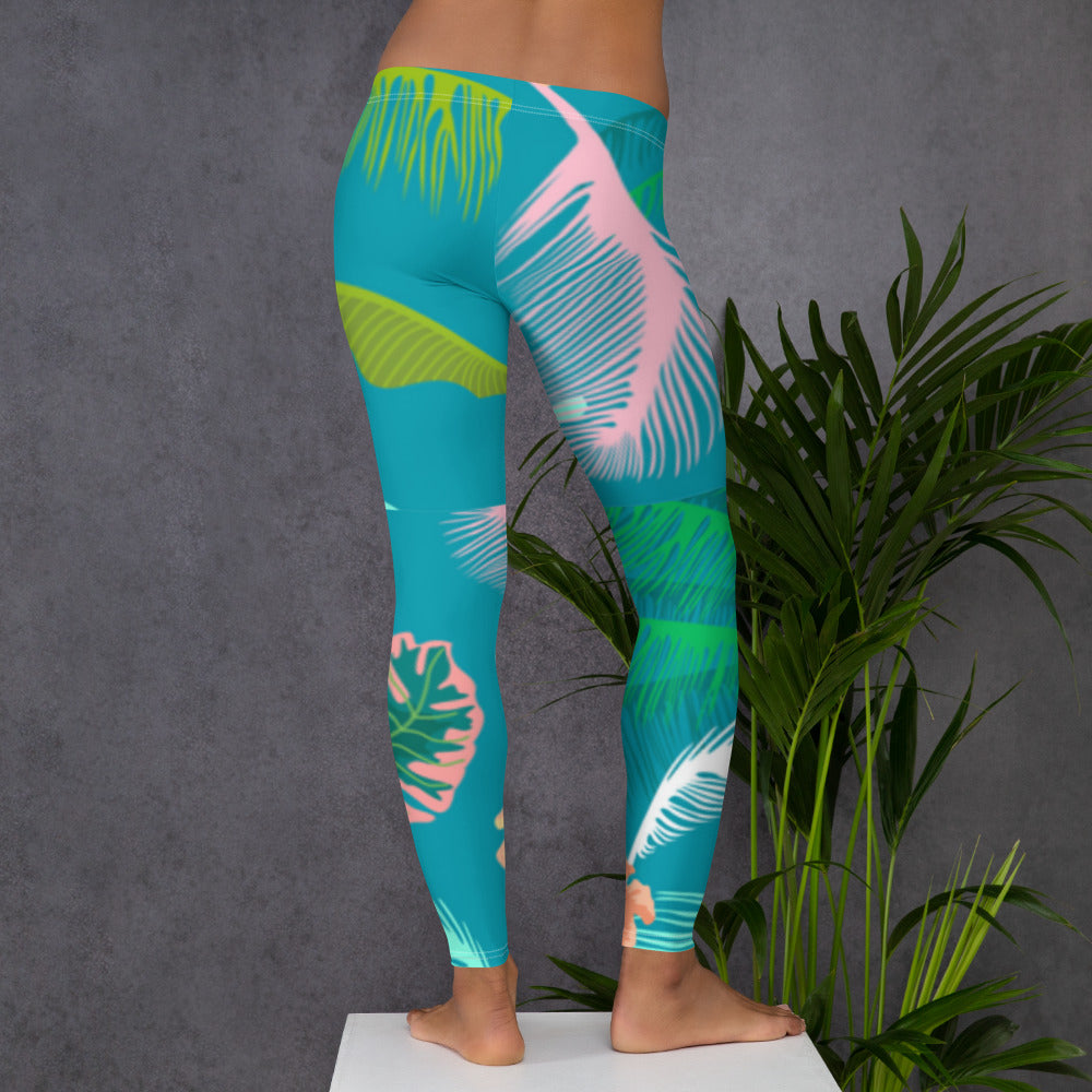 Hibiscus Happy Yoga Leggings