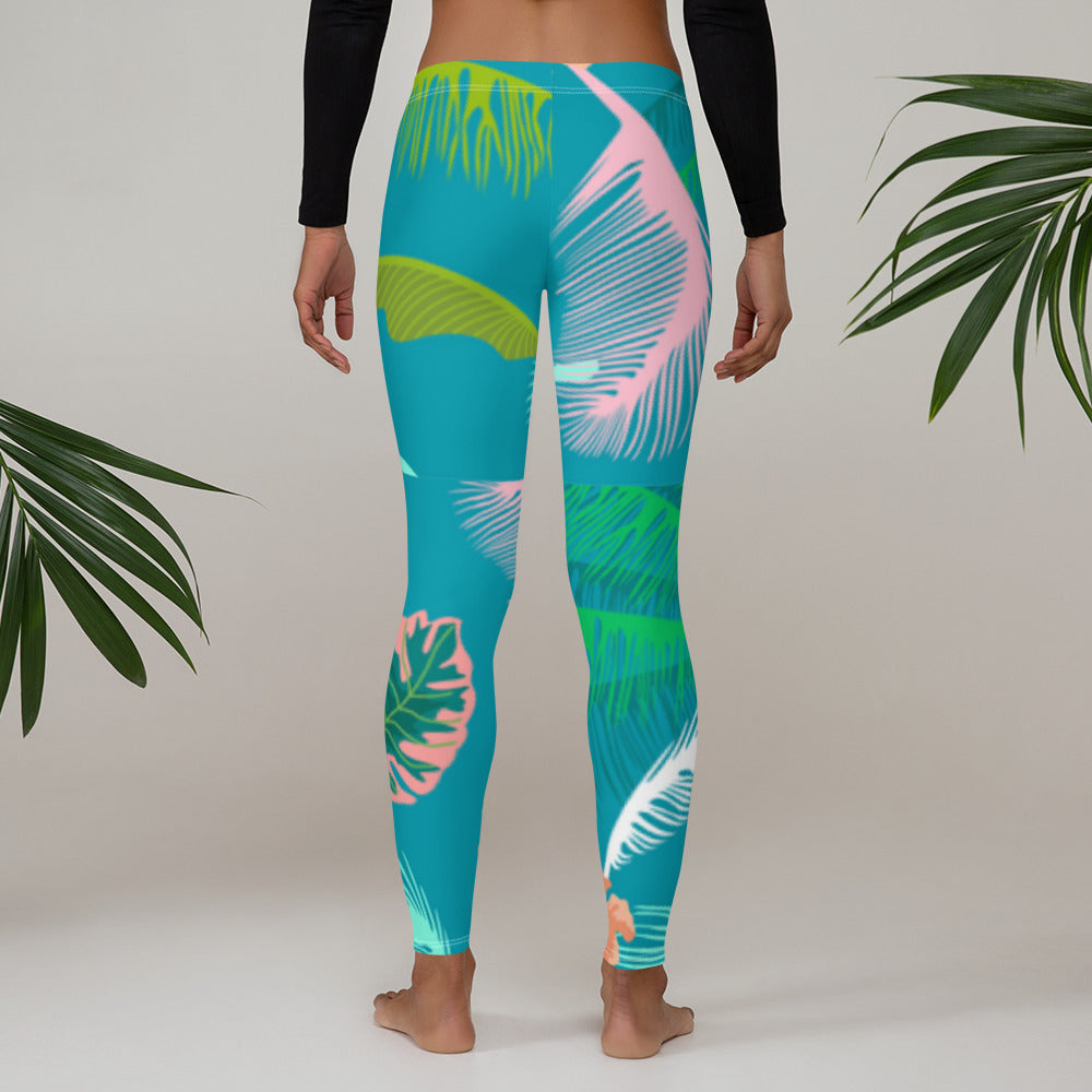 Hibiscus Happy Yoga Leggings