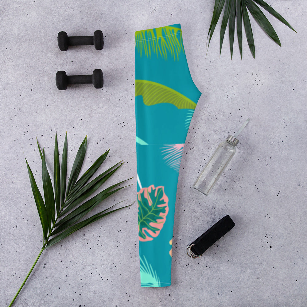 Hibiscus Happy Yoga Leggings