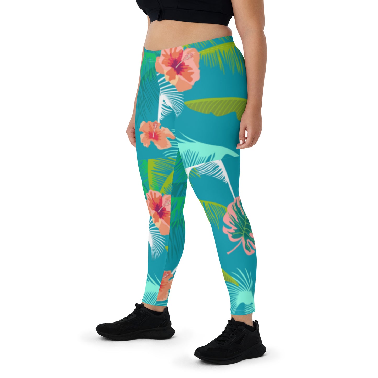 Hibiscus Happy Yoga Leggings