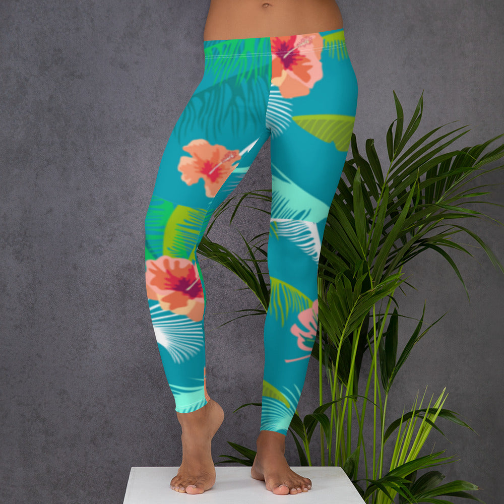 Hibiscus Happy Yoga Leggings