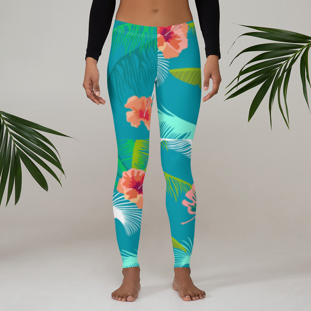 Hibiscus Happy Yoga Leggings