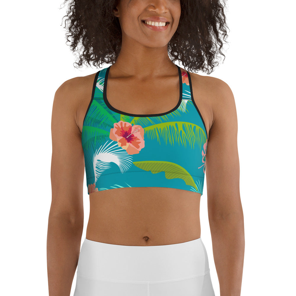 Hibiscus Happy Sports bra