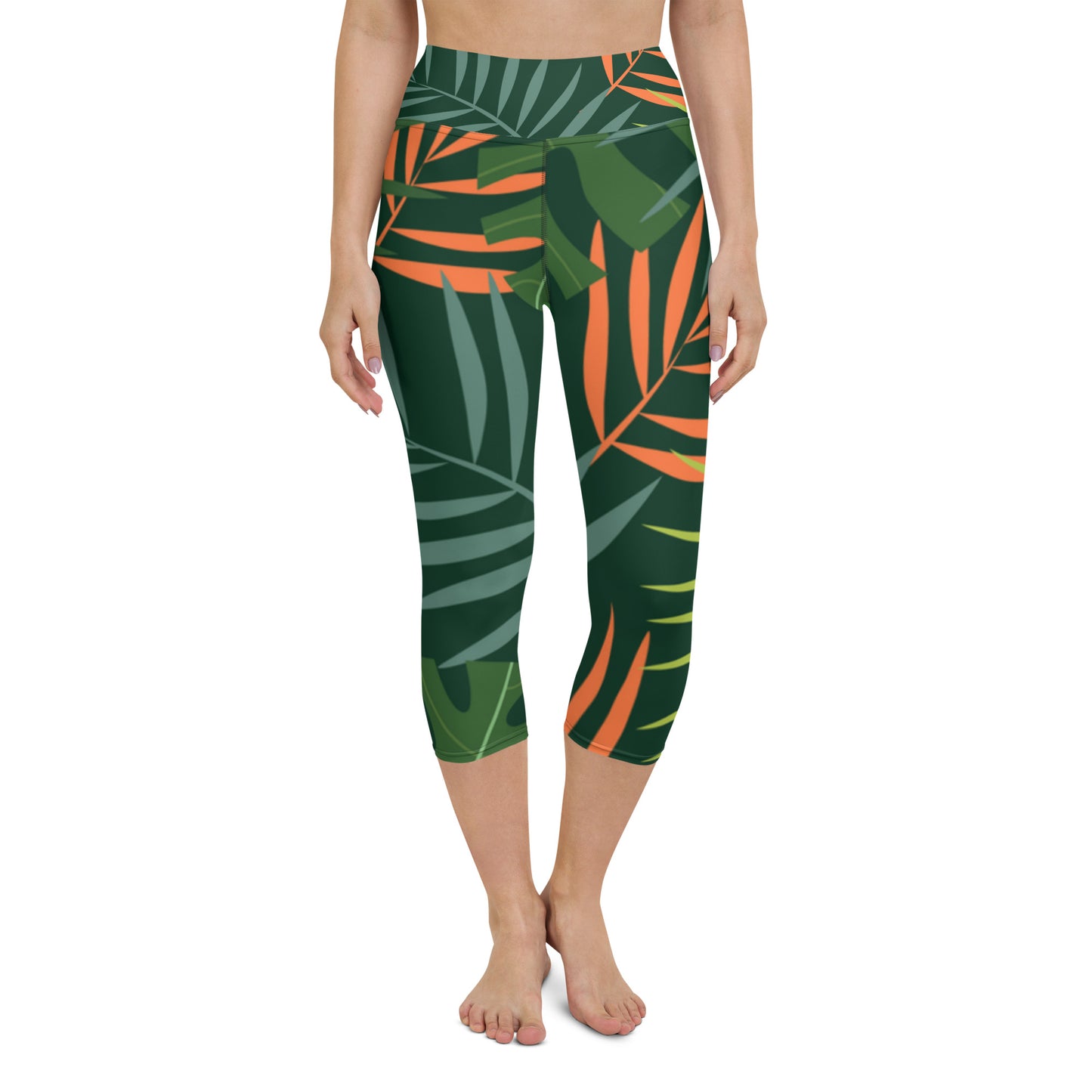 Tropical Fun Yoga Capri Leggings