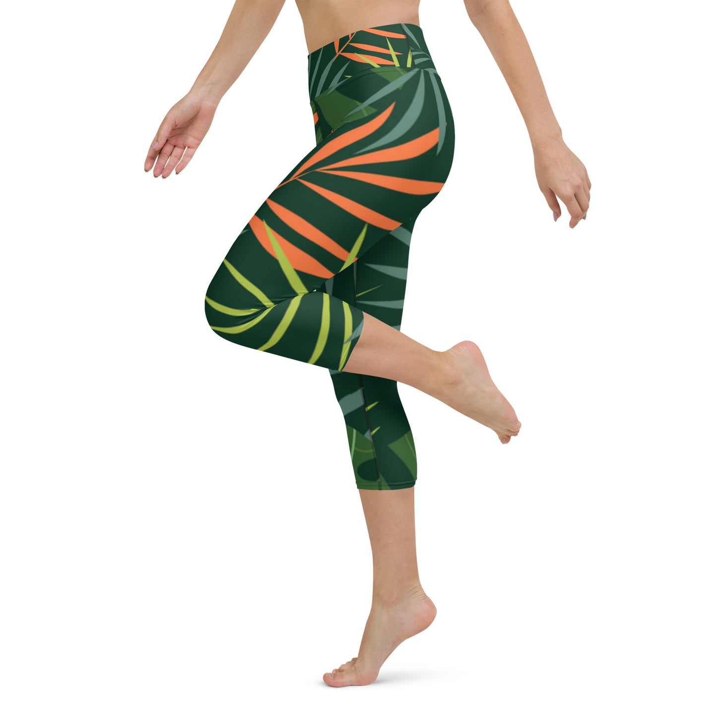 Tropical Fun Yoga Capri Leggings