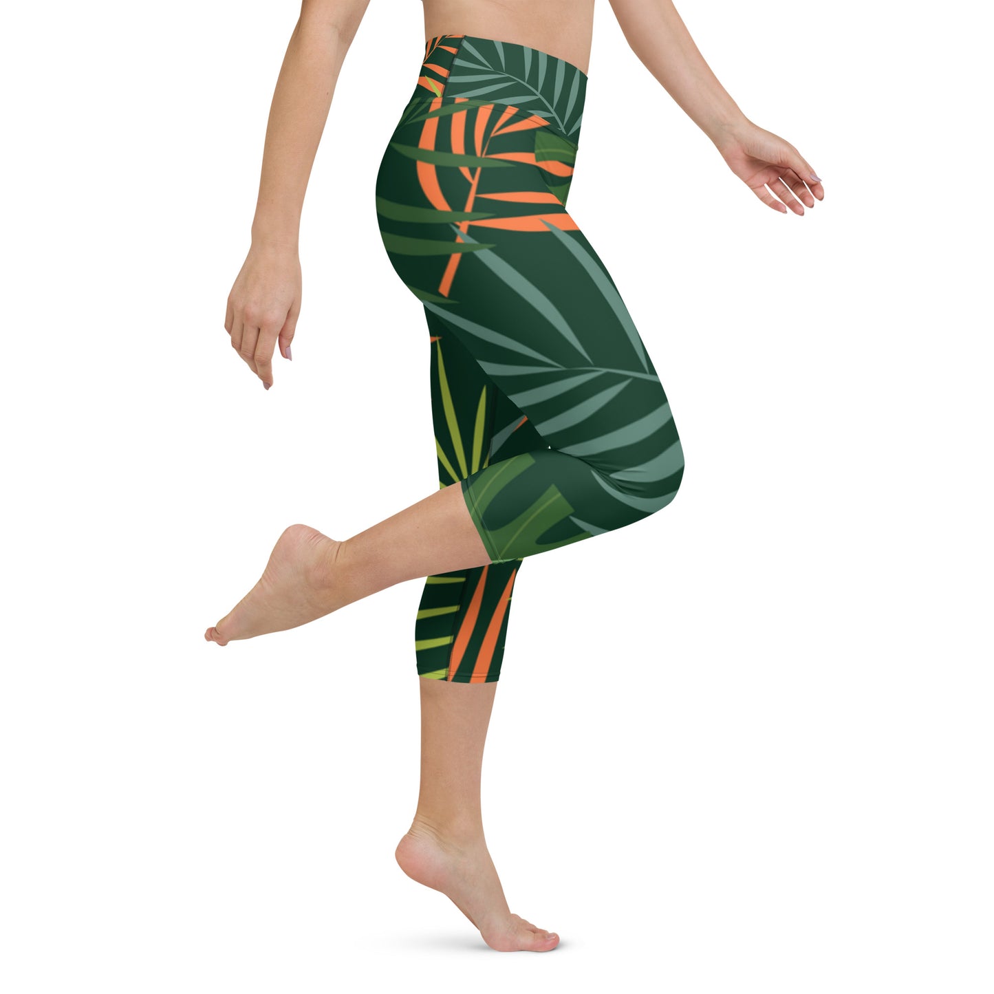 Tropical Fun Yoga Capri Leggings