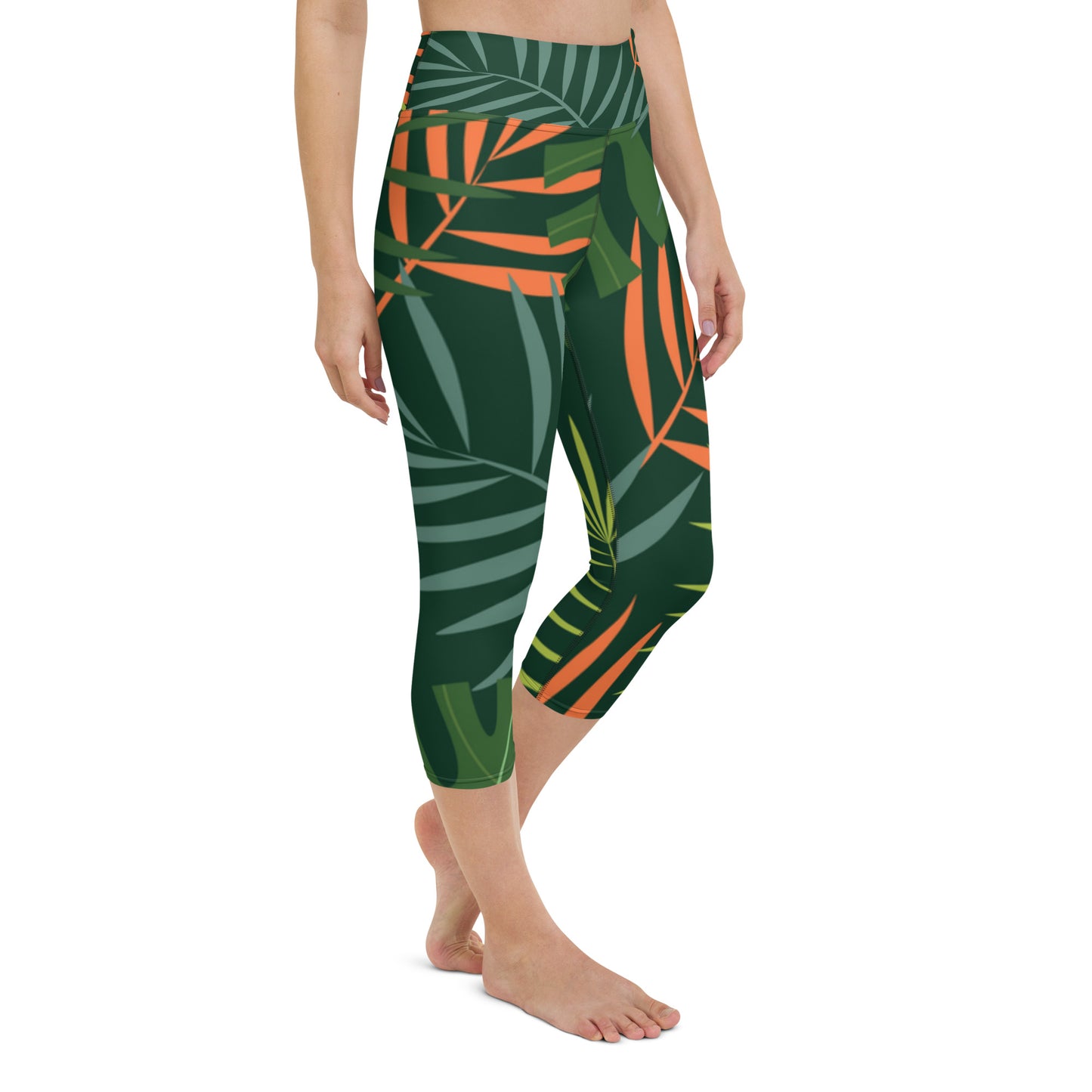 Tropical Fun Yoga Capri Leggings