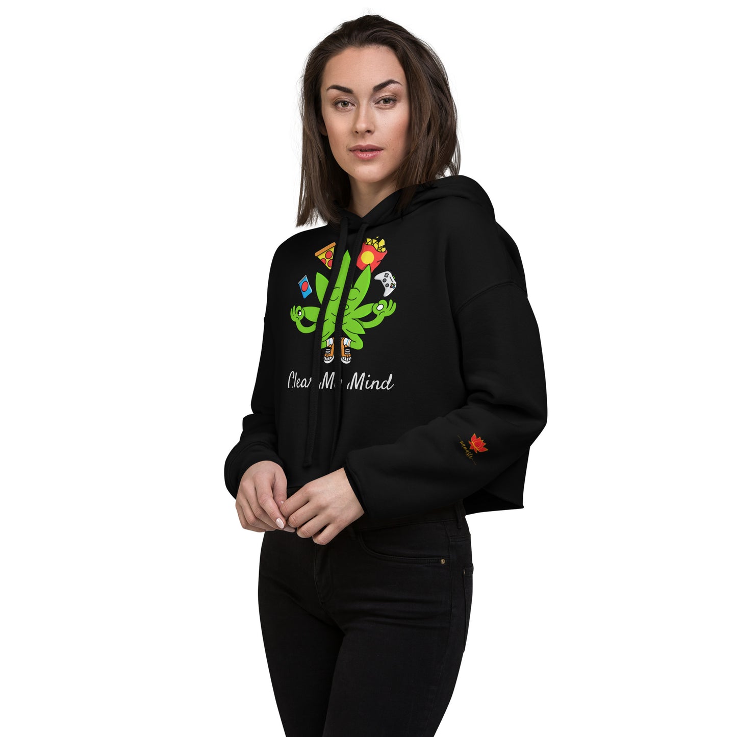 Freedom Lotus Crop Hoodie